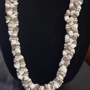 LOFT Seed Bead Cluster Necklace #1079